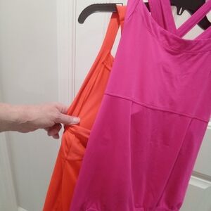 Danskin Now Plus Size XXL Athletic Performance Orange & Pink Tank Top